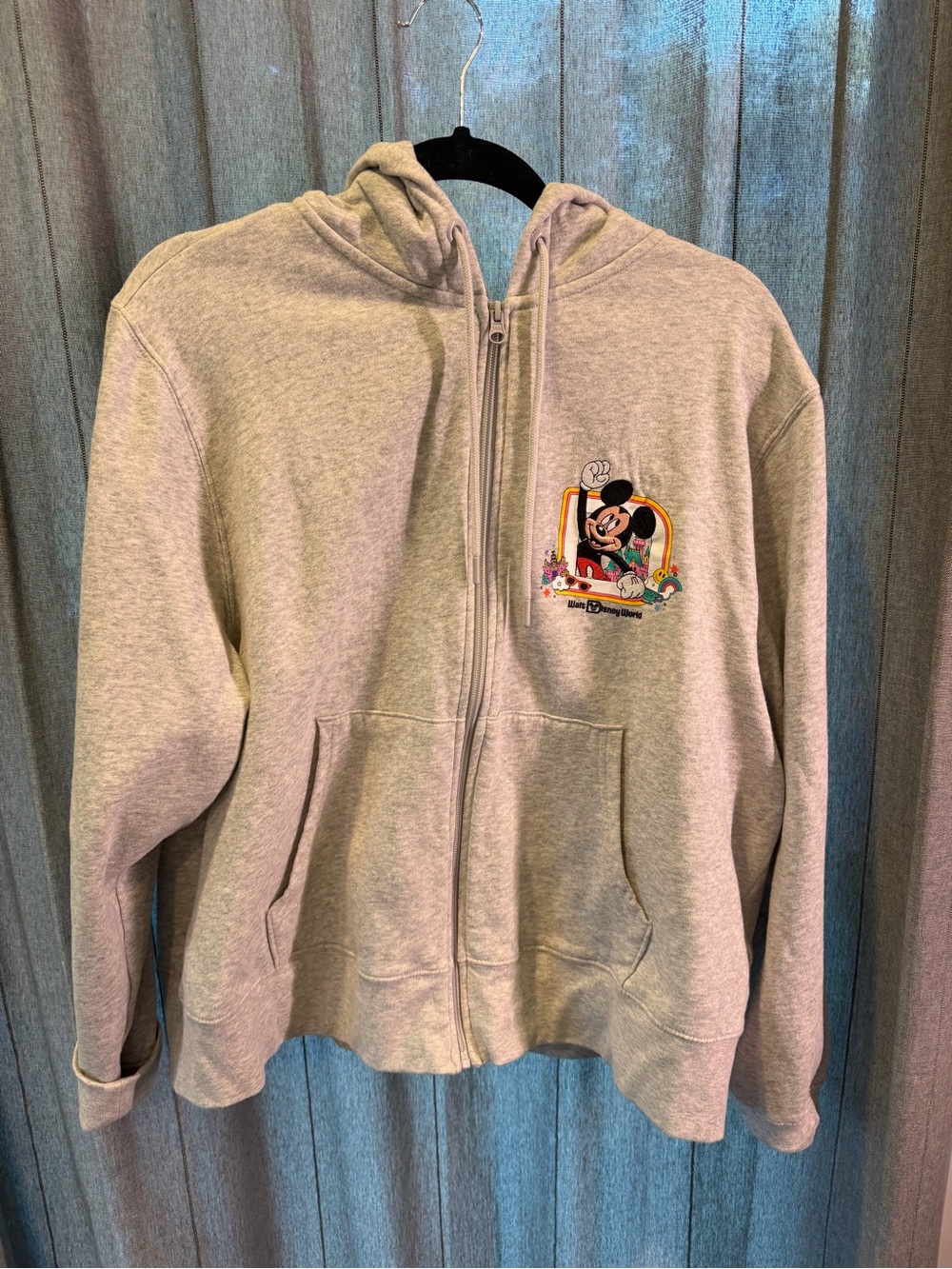 Disney World Parks Zipper Gray Hoodie!